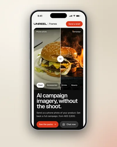 UNREEL Frames on a phone
